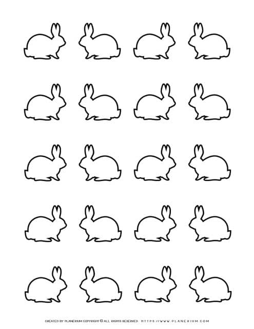 Bunny Template - Twenty Bunnies | Planerium