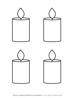Candle Template - Four Candles | Planerium