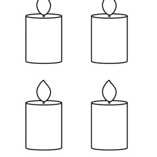 Candle Template - Four Candles | Planerium
