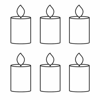 Candle Template - Six Candles | Planerium