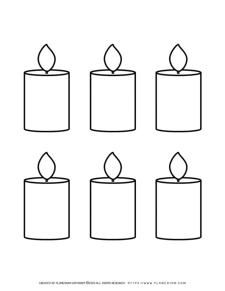 Candle Template Six Candles Planerium