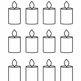 Candle Template - Twelve Candles | Planerium