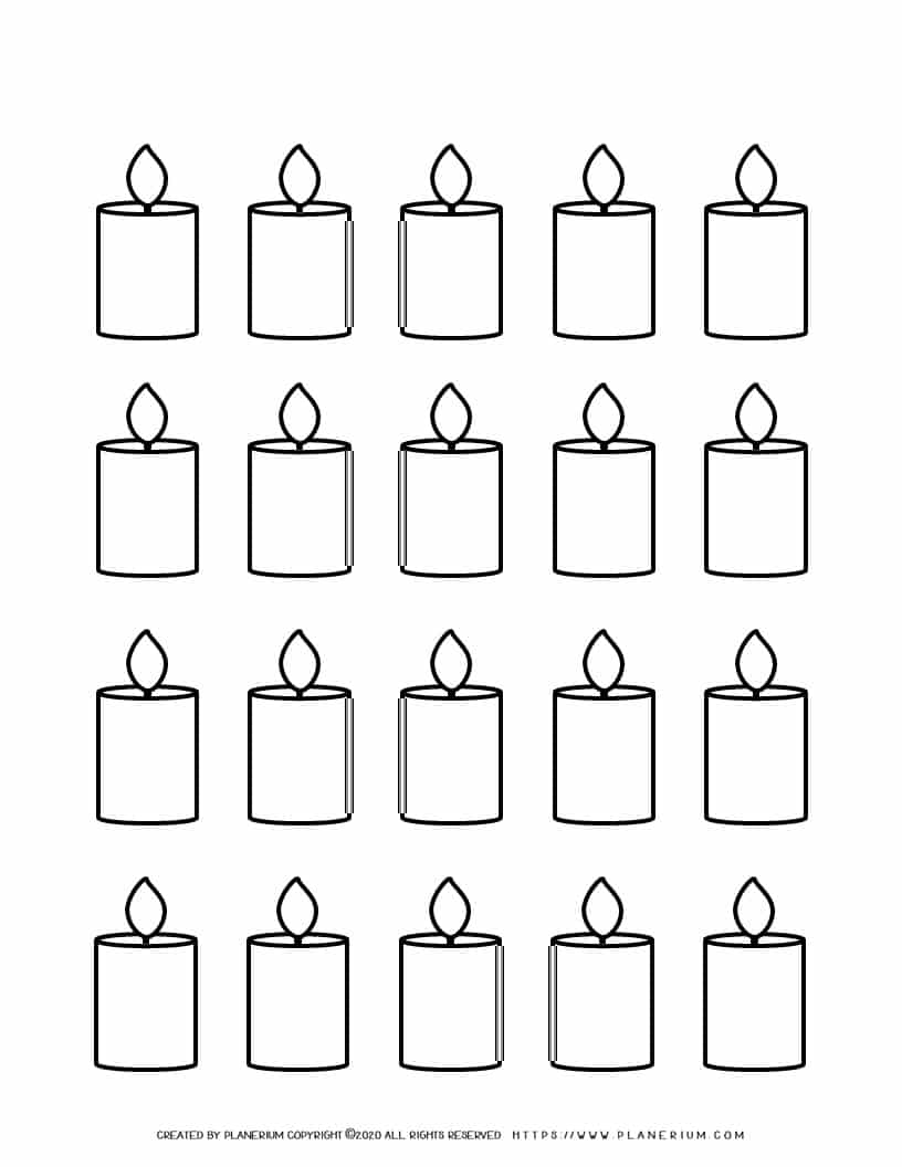 Candle Template - Twenty Candles | Planerium