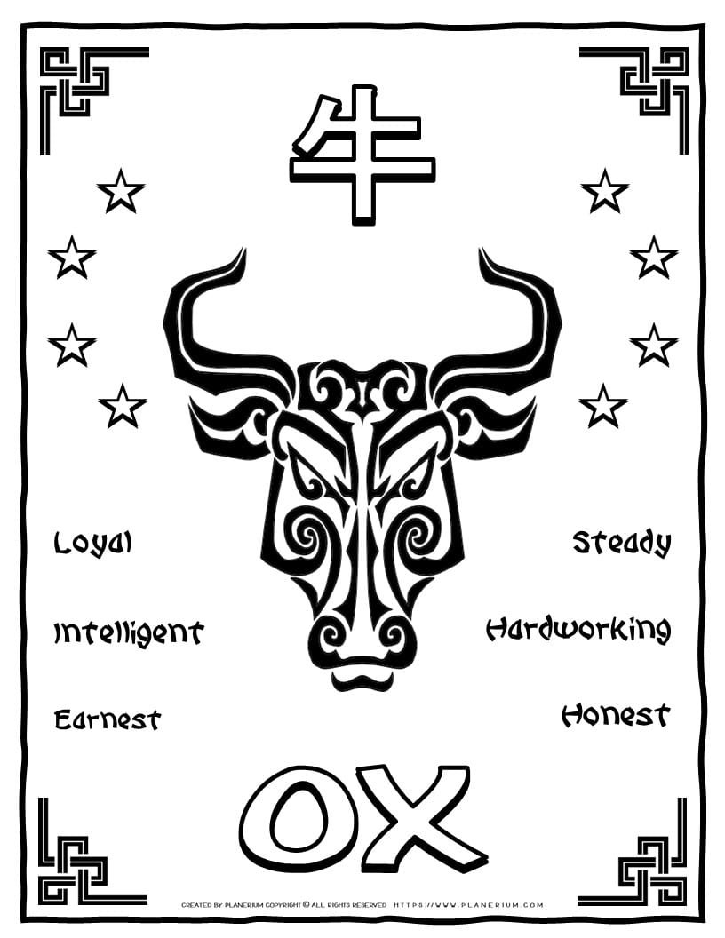 Chinese Zodiac - Ox | Planerium