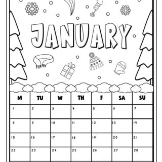 Coloring Calendar - January | planerium