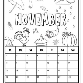 Coloring Calendar - November | planerium