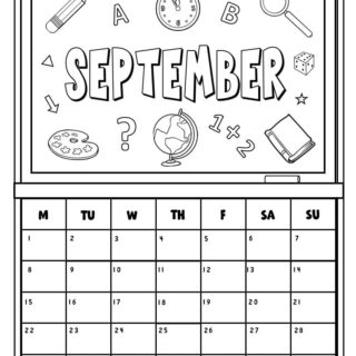 Coloring Calendar - September | planerium