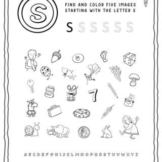 English Alphabet Worksheet - S Letter | Planerium