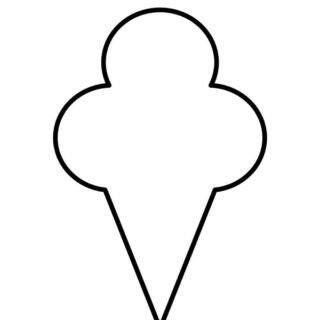 Tasty Treat: Ice Cream Template Outline for Kids' Craft