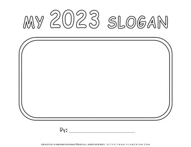 New Year Worksheet - My 2023 | Planerium