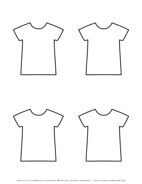 Shirt Template - Four Shirts | Planerium