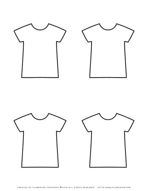 Shirt Template - Four Shirts | Planerium