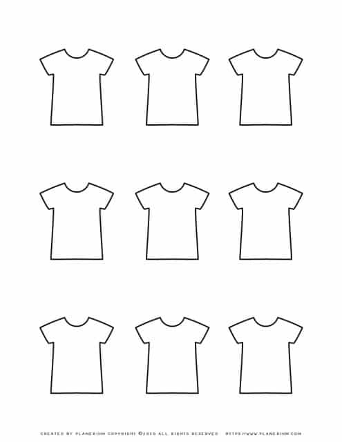 Shirt Template - Nine Shirts | Planerium