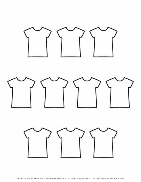 Shirt Template - Ten Shirts | Planerium