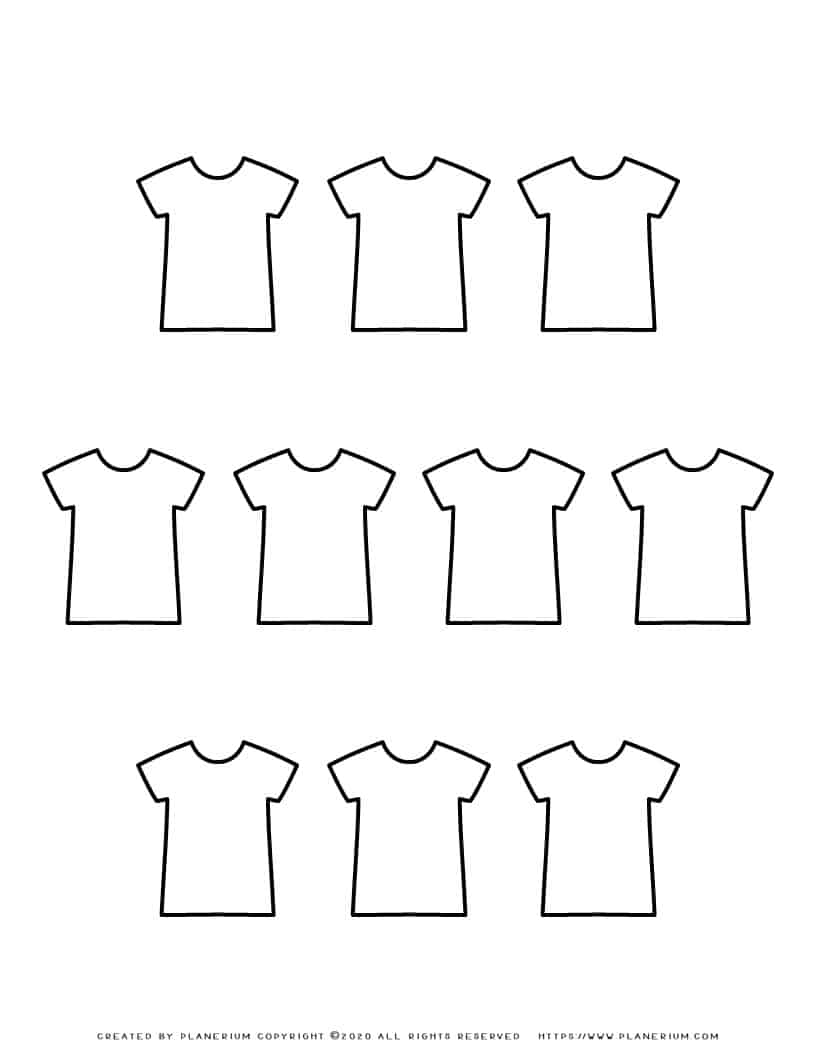Shirt Template - Ten Shirts | Planerium