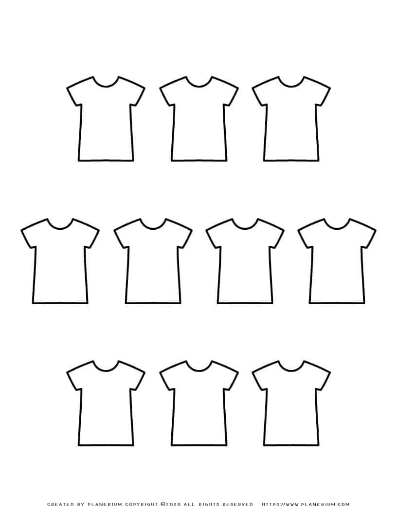 Shirt Template - Ten Shirts | Planerium