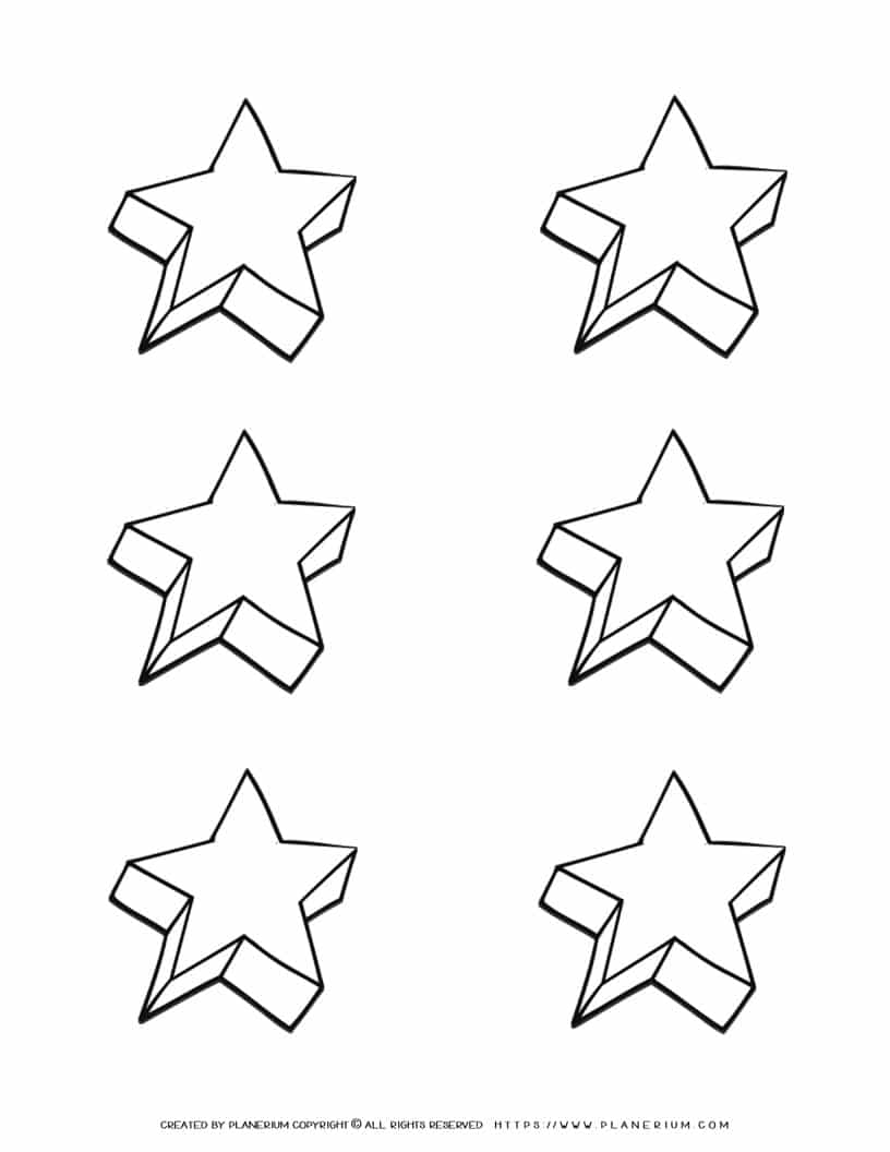 Star Template - Six Stars | Planerium