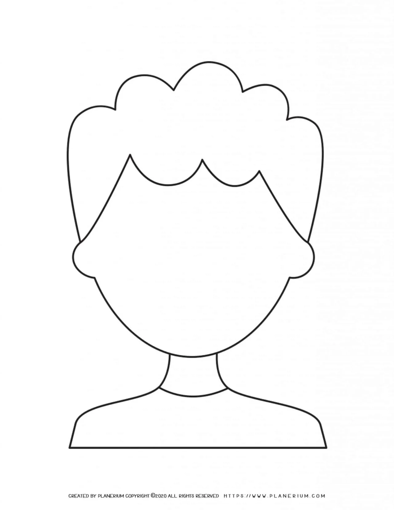 blank face template printable