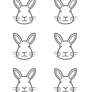 Bunny Outline - Six Bunny Heads | Planerium