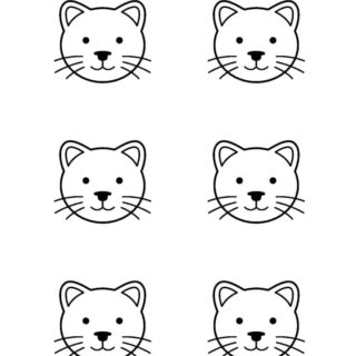 Cat Outline - Six Cat Heads | Planerium
