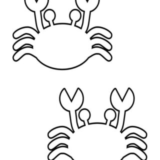 Crab Template - Two Crabs | Planerium