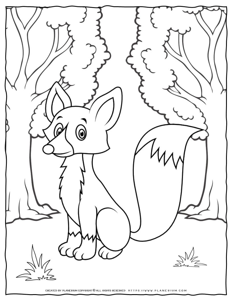 Fox Coloring Page | Planerium