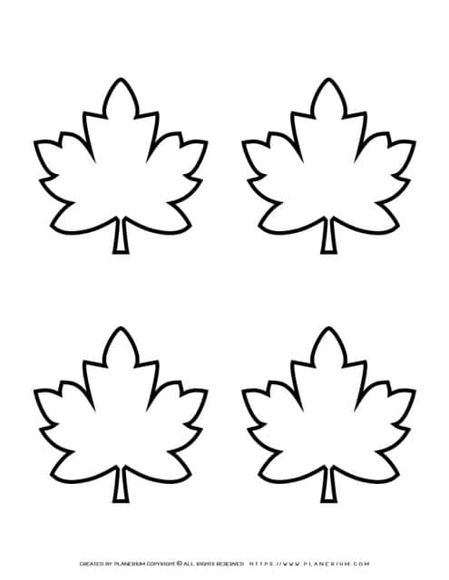 Maple Leaves Template - Four Leaves | Planerium