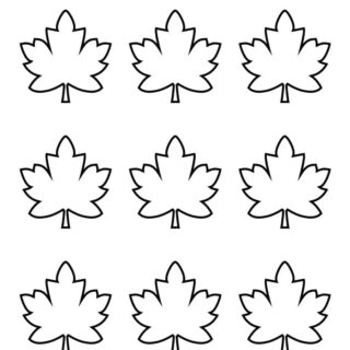 Maple Leaves Template - Nine Leaves | Planerium