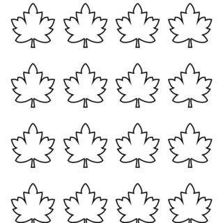 Maple Leaves Template - Sixteen Leaves | Planerium