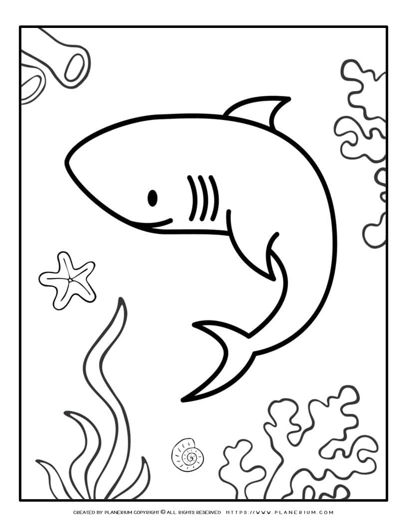 Shark Coloring Page | Planerium