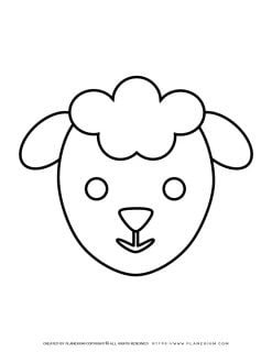Sheep Head Coloring Page | Planerium