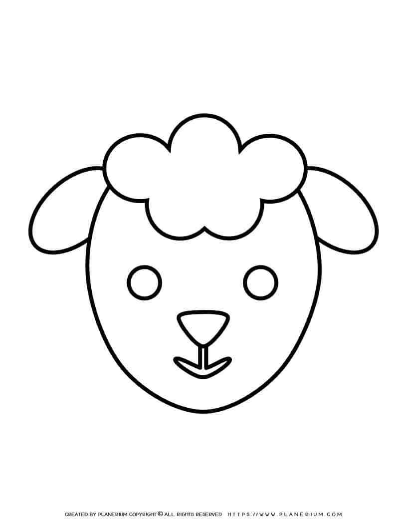 Sheep Head Sheep Face Template Printable Free Printable