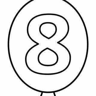 Balloon Outline - Number Eight | Planerium