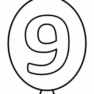 Balloon Outline - Number Nine | Planerium