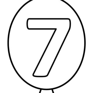 Balloon Outline - Number Seven | Planerium