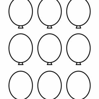 Balloon Template - Nine Balloons | Planerium