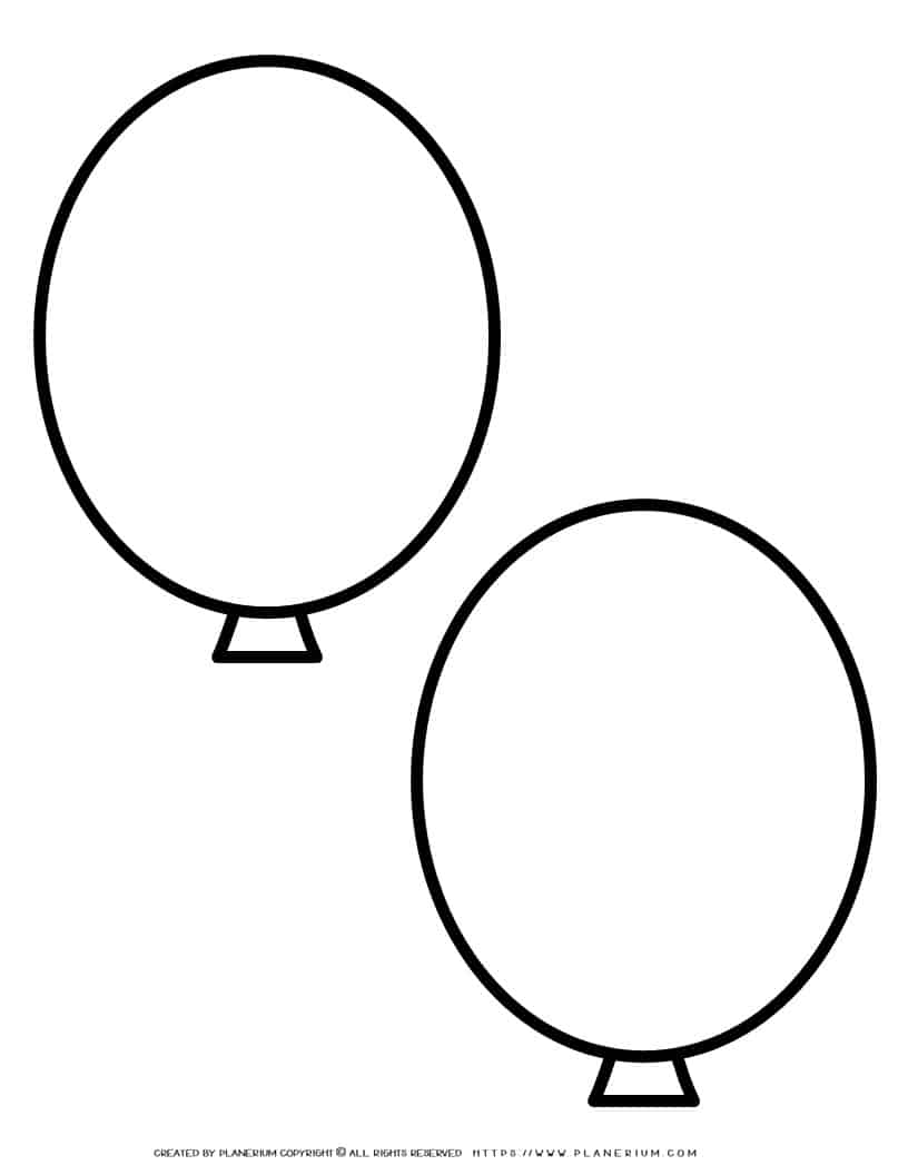 Balloon Template - Two Balloons | Planerium