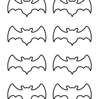 Bat Outline - Eight Bats | Planerium
