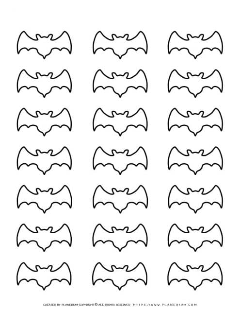 Bat Outline - Twenty-One Bats | Planerium