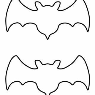 Bat Outline - Two Bats | Planerium