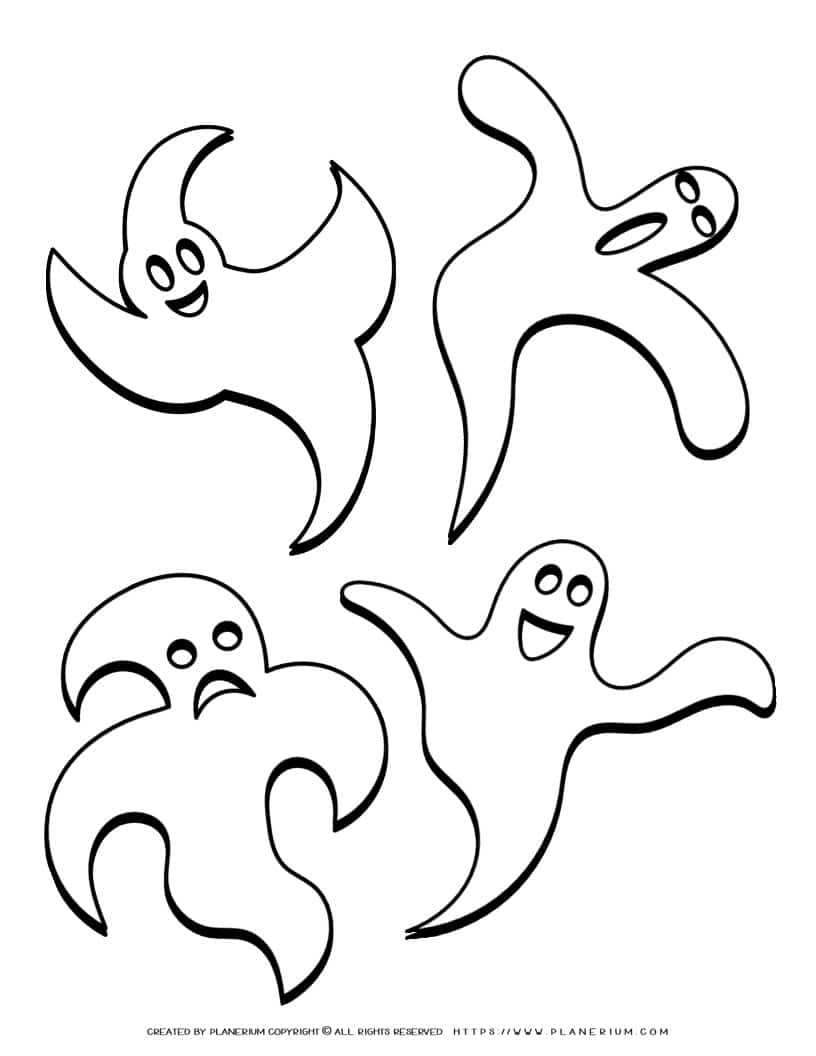 Ghosts Coloring Page | Planerium
