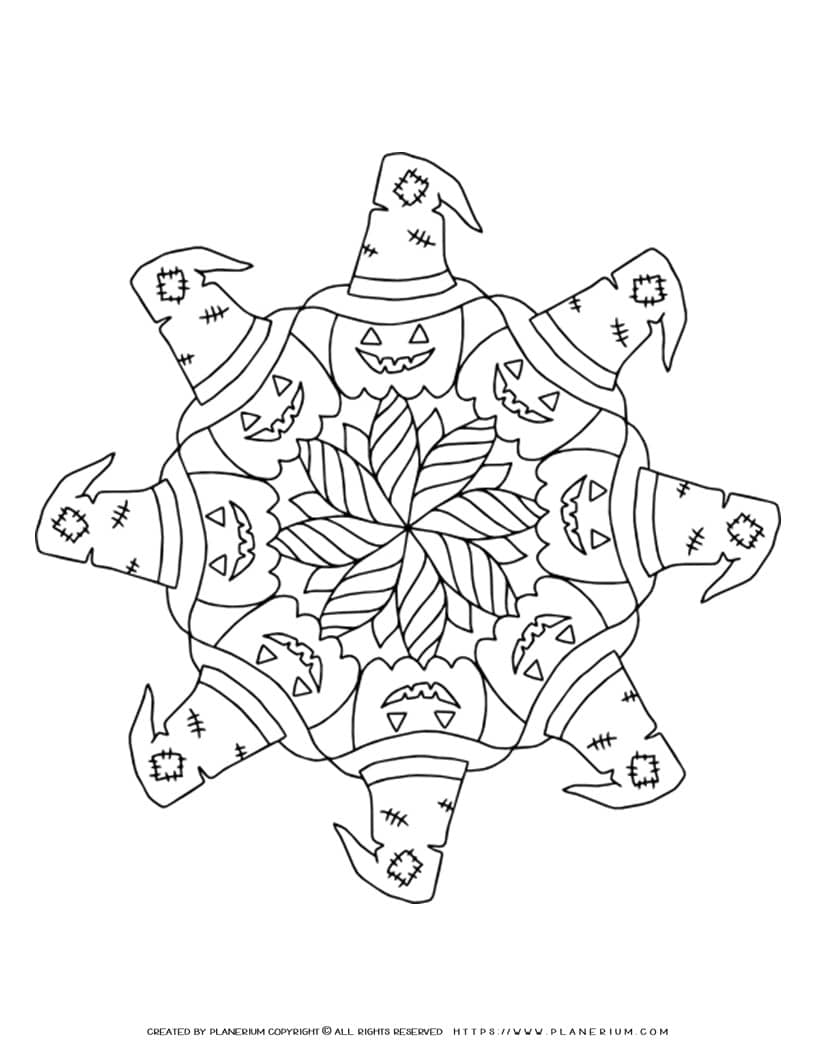 Halloween Mandala - Jack O Lantern | Planerium