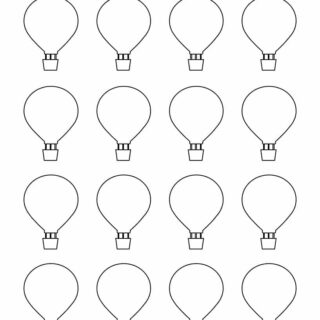 Hot Air Balloon Template - Sixteen Hot Air Balloons | Planerium