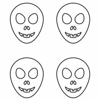 Mask Outline - Four Masks | Planerium