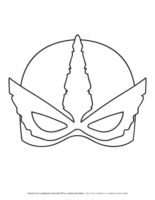 Mask Outline - Superhero | Planerium