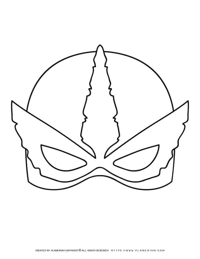 Mask Outline - Superhero | Planerium