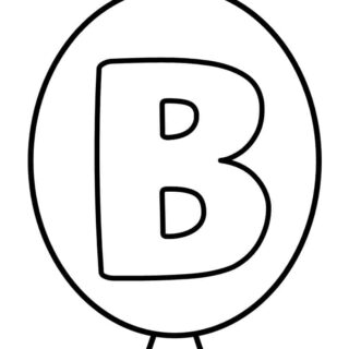 Outline Balloon - Letter B | Planerium