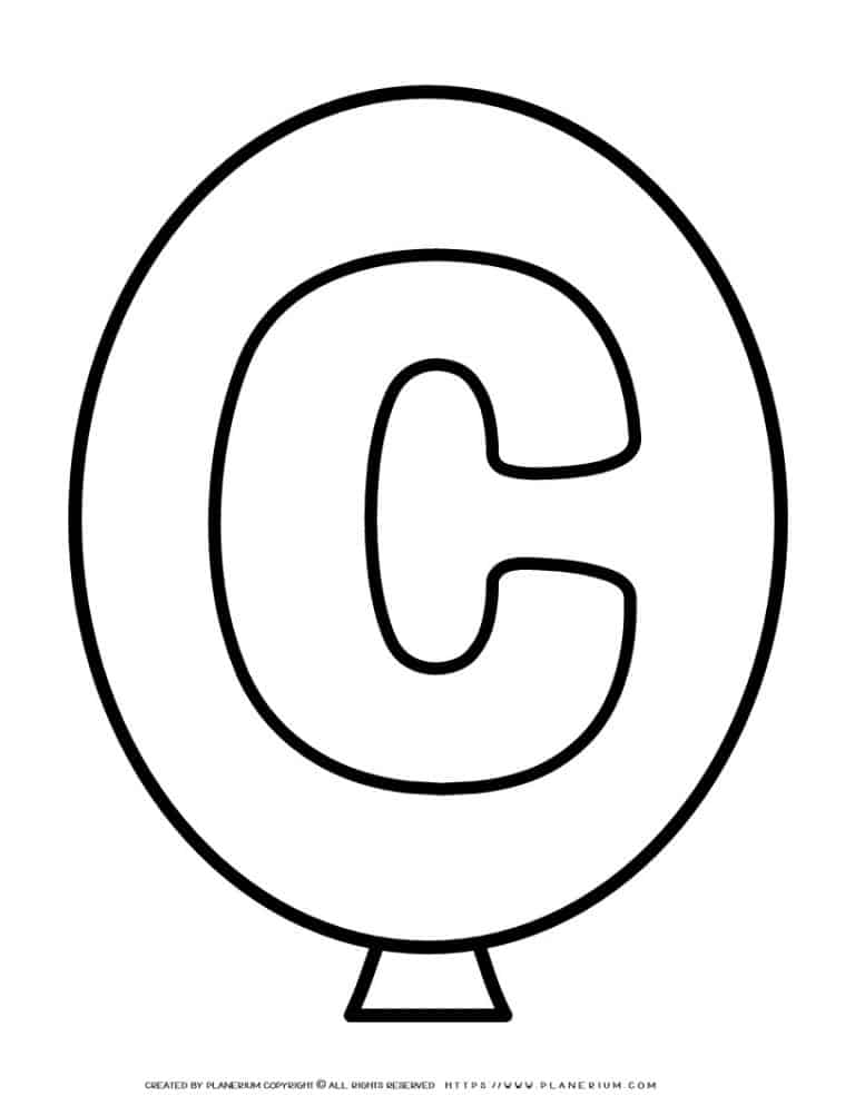 Outline Balloon - Letter C | Planerium