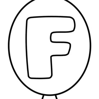 Outline Balloon - Letter F | Planerium