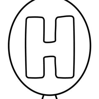 Outline Balloon - Letter H | Planerium
